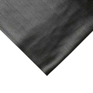 Ribbed Surface Rubber Floor Mat for Garages & Offices