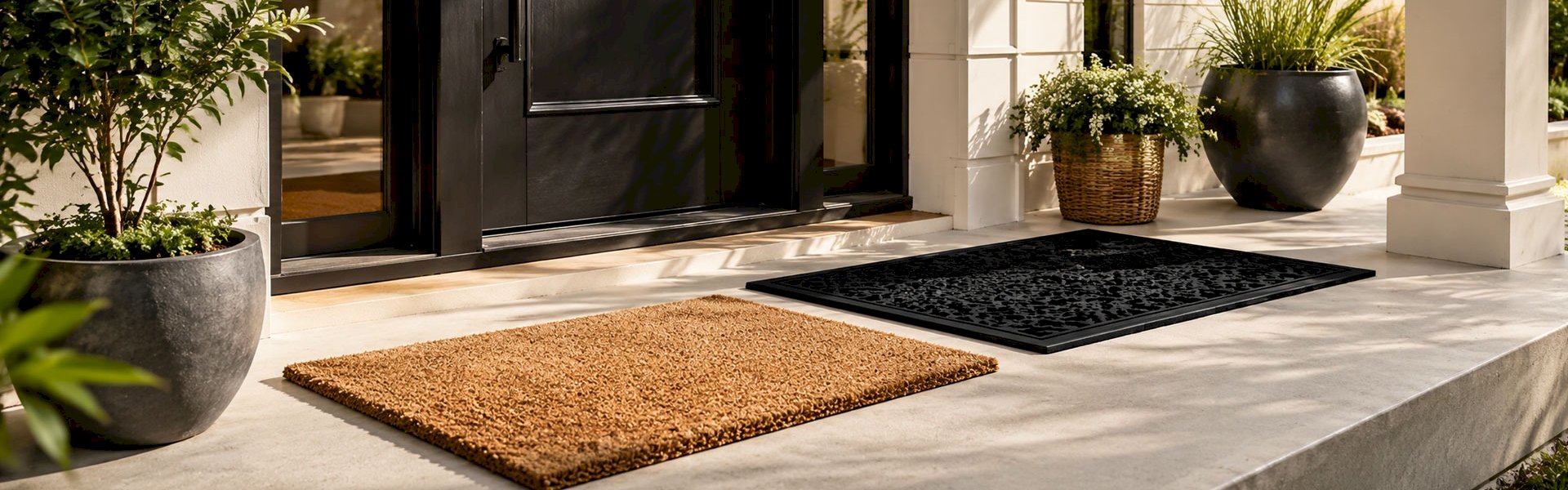 Non-slip rubber mat for rainy weather conditions