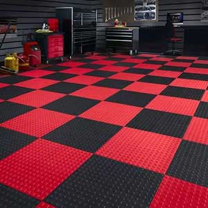 PVC workshop floor tiles anti-slip durable
