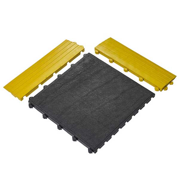 Interlocking Anti-Fatigue Durable Rubber Tile with Accessories