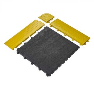 Interlocking Anti-Fatigue Durable Rubber Tile with Accessories